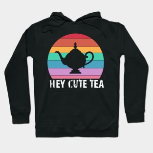 Hey Cute Tea funny rainbow teapot Hoodie